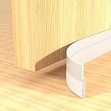 Tür Dichtung 2 Stücke, Zugluftstopper Für Türen & Türdichtung Unten, Schalldichter Türschutz Für Türen, 5 x 100cm,Weiß