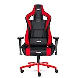 x Drive Gaming Stuhl (Ergonomischer PU-Leder Bürostuhl, Einstellbare Sitzhöhe und Rückenlehnenneigung, Pc Gamer Stuhl mit Lendenwirbelstütze) Top Qualität (PU Leder, Schwarz Rot Racer)