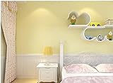 Vliestapete Sterne und Mond Tapete Moderne Minimalistische Mode Design Wandtapete 3D Tapete für Wohnzimmer, Schlafzimmer und Tv Hintergrund, Gelb 9,5X0,53 M