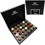 Hallingers 24er Gewürz-Geschenk-Set, Gewürze aus aller Welt (445g) - Gewürze Deluxe Selektion 24 (Set) - Passt immer 2021, Für Sie#Für Ihn - Geschenk zu Weihnachten 2021