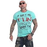 Yakuza Herren No Fun T-Shirt, Turquoise, 3XL