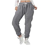 Haiorziyou Dicke Hosen Damen Warme Sherpa Gefüttert Winterhose Elastische Taille High Waist Bleistifthosen Elastischer Bund Winter Warme Hose Frauen Fleece Jogginghose Kordelzug Yog