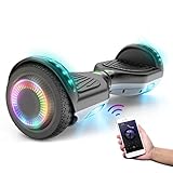 SISIGAD Hoverboard 6,5 Zoll Elektro Scooter für Kinder und Jugendliche, Hoverboards mit Bluetooth LED Leuchte Self Balance Board, 2 x 300 Watt Motor Elek