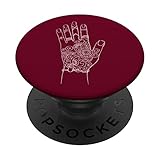 Henna-Hand PopSockets mit austauschbarem PopGrip