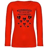 Shirtracer JGA Junggesellenabschied Frauen - Junggesellenabschied - erst Zahlen dann ausschneiden - M - Feuerrot - Geschenk - BCTW071 - Langarmshirt D