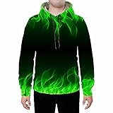 Pullovers Herren 3D Digitaldruck Einzigartiges Kreatives Flammenmuster Langarm Herren Hoodie Sport Casual Trend Herren Sw