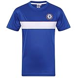 Chelsea FC offizielles Herren-Fußball-T-Shirt, Polyester, Royal/White Stripe, XL