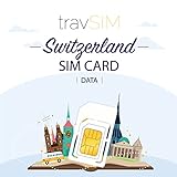 travSIM schweizerisch Prepaid SIM-Karte (Daten SIM für Schweiz)-2GB Mobile Daten zur Verwendung in Schweiz Gültig für 30 Tage - die SIM-Karte Funktioniert in über 65 L