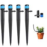 100Stück Bewässerungssystem Garten Micro Drip Bewässerung Kit， Bewässerung Tropfer Sprinkler 360°einstellbar Bewässerungssprinkler, 13,5cm Micro Drip Tropfbewässerung Set für topfpflanzen - B