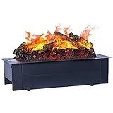 Elektrische Kamine 24. 8' Embedded Electric FirePlay Log Set Simulation Flamme und Holzkohle Home Office Villa Dekoration, Schwarz deko kamin (Size : 630 * 170 * 250)