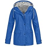 Hengyouhui Wasserdichter Wintermantel Damen Outdoorjacke Atmungsaktiv Herbst Übergangsjacke Windbreaker Wintermantel Reg