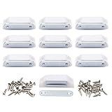 10er Magnetschnaepper sehr stark Haltekraft 8kg Tuermagnet Magnetverschluss Tuer Magnet Magnetverschluss Schrank Magnet Tuerschliesser Magnet Schranktuer mit 2 Loch Metall Gegenplatte W