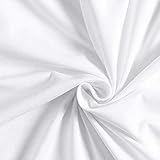 Fabulous Fabrics Baumwolljersey medium weiss, Uni, 150 cm breit – zum Nähen von Kleider, Leggings und T-Shirts - Meterware erhältlich ab 0,5