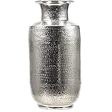 aedouqhr Vasen Vase Dekor American Home Fashion Vase Dekoration Blumenarrangement Blumendekoration Handwerk Vase Blume Einfache Metallvase (Color : Silver, Size : 22 * ​​22 * ​​45cm)