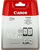 Canon 8287B005 – PG-545/CL-546 Multipack – 2er Pack – Schwarz, Farbe (cyan, magenta, gelb) – Original – Tintenpatrone – für PIXMA iP2850, MG2450, MG2550, MG2950 (1)