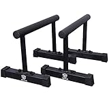 Eric Flag Parallettes - Parallele Stahlstangen Stabilität Kraft Hebebalken Gelenkschonende Liegestützgriffe Handstand Gymnastik, Calisthenics, Street Workout, Body Weight Training Stahlg