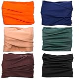 GESTAND 6 Stück Schlauchschal Nahtlose Mundschutz Atmungsaktiv Gesichtsmaske Multifunktionstuch Bandana Neckwarmer Loop Schal Laufschal Staubschutz für Herren D