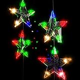 Susany LED Lichtervorhang, LED Vorhang Lichterkette, Weihnachtslichterkette, Sternenvorhang 8 Modi Lichtervorhang Innen & Außen 500 LED Bunt, 456 x 135