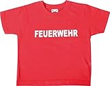 EDUPLAY 230051 Feuerwehr T-Shirt, Unisex, Gr. S, R