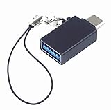 PremiumCord Adapter USB-C auf USB 3.0, OTG, USB 3.1 Typ C Stecker, USB 3.0 Typ A Buchse, schwarz mit Öse zum Aufhängen, kur31-18