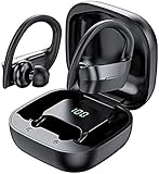 SHENXI Bluetooth Sport Kopfhörer, 9D Sport Wireless Earphone , IPX7 wasserdicht, Bluetooth In-Ear Kopfhörer kabellos mit Mikrofon für Büro, Jogging und F