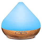 Aroma Diffuser 300ml Geschenke für Mama Ultraschall Luftbefeuchter Diffuser Aromatherapie Düfte Luftbefeuchter für ätherische Öle Raumbefeuchter Duftlampen (Holzmaserung)