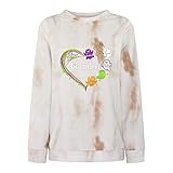 Wave166 Halloween Kostüm Damen Rundhals Langarmhirt Lässige Druckn Pullover Tops Herbst Mode Mode Streetwear Karneval Partyshirt Locker Sportbekleidung