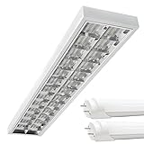 PureLed LED Rasterleuchten mit 2X T8 LED 120cm 18W neutralweiß 4500K G13 Bürolamp