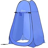 Wolfwise Pop up Toilettenzelt Umkleidezelt, Camping Duschzelt Outdoor Mobile Toilette Umkleidekabine Lagerzelt (Blau)