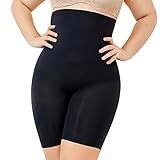 DELIMIRA Damen Miederhose mit Bein Miederpants Hohe Taille Bauch Weg Formender, Schwarz, 44