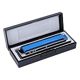 Yi-Achieve Blues Harp Harmonica 10-Loch-Mundorgan A/G / # F/BB/DB/EB-Schlüssel Edelstahlabdeckung wasserdichte diatonische Harfe Harp Harmonica (Color : Golden A Key)