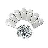 VOFP Rasenmäher Luftfilter 35 * 18 * 0,75mm Rasen Roboterblatt Gold Silber Rasen Mover Ersatzklinge Kompatibel mit Gardena Kompatibel mit Husqvarna Automower YardForce Gartenwerkzeug