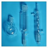 HAIHUIYUAN Wwang Store 3 STÜCKE Labor Glaswaren Kit 250ml SOXHLET Extraktor Körper 45/50 ALLIHN CENDENTER Flacher Bodenflasche 24/40 Glaswaren Schule Laborb