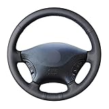 DDNAF Schwarzes handgenähtes Auto Lenkradbezug Leder, passend für Mercedes Benz Viano 2006-2011 Vito 2010-2015