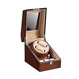 NC Uhrenbeweger, Uhrenbox Haushalt Automatischer Doppel-Uhrenbeweger Woodgrain Watch Display Box Aufbewahrungsbox mit 5 Modi, Leiser Mabuchi Motor für Herren Damen, 2+3 Uhren LKW