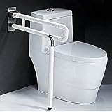 klappbareToiletten Wandstützgriff Für Senioren Behinderte Toilettenstützgriff WC Aufstehhilfe Haltegriff Stützhilfe Stützklappgriff 60x20 CM Gewichtskapazität 226 kg