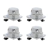Musikinstrument Zubehör 4 Stück Set Chrom Floor Tom Beinhalterung für Tom Drum Set Reparaturzubehör E