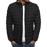 ZDDHOODY Winterjacke Herren Parka Daunen Jacke Parka Stehkragen Reißverschluss Winter Jacke Warmer Übergangsjacke Outdoorjacke Windjacke Windbreaker Freizeitjacke Leicht Puffer Jacke Softshelljack