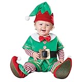 LvRaoo Unisex Baby Strampler Weihnachtself Jungen Mädchen Overalls Cosplay Halloween Weihnachten Kostüm (Grün Elfe, 90)
