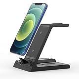 Kabelloses Ladegerät, kompatibel mit Apple und Samsung iPhone Apple Watch Airpods Telefonladegerät und Qi-zertifizierten G