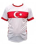 Marodig Fußball Fan-Trikot Türkei, EM & WM Trikot der türkischen Nationalmannschaft in rot oder weiß (Weiß, L)