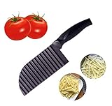 Garnieren Messer French Fry Cutter Crinkle Kartoffelsalathobel Edelstahl Wellenschnitt Kartoffel Teig Wellen Schneide, Home Kitchen Gemüse Chip Klinge Kochen Tools Corrugated blade-Larg