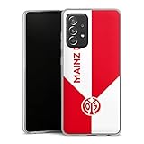 Slim Case extra dünn kompatibel mit Samsung Galaxy A52s 5G Silikon Handyhülle transparent Hülle Bundesliga Offizielles Lizenzprodukt 1. FSV Mainz 05 E.V