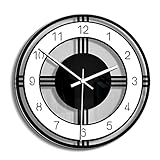 TWFJEL Lautlos Wanduhr Schlichte Nordic Design Quarz Wanduhr Geräuschlos Nicht Tickende leicht zu lesen für Haus Wohnzimmer Küche Schlafzimmer 28