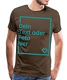 Spreadshirt Personalisierbares T-Shirt Selbst Gestalten mit Foto und Text Wunschmotiv Männer Premium T-Shirt, 3XL, Edelb
