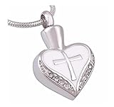 Lddpl Urnen Anhänger Edelstahl Schmuck Liebe Memorial Kreuz Feuerbestattung Anhänger Urne Medaillon Halskette Nicht Ausschalten Farbe N
