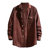 Aoogo Herren Hemd Business Kariert Drucken Fashion Männer Shirts Stehkragen Revers Langarm Frühling Casual Slim Fit Lange Ärmel Einfarbig Schlanke Bluse Mens Taste Regular Fit Top