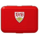 VfB Stuttgart Brotdose rot Lunchbox, Frühstücksbox, Vorratsdose - Plus Lesezeichen Wir lieben Fußb