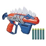 Nerf DinoSquad Stego-Smash Dart-Blaster, 4-Dart Aufbewahrung, Spannhebel, 5 Nerf Darts, Dinosaurier Design, Stegosaurus-Zack