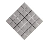 ADSE-ER Dekoratives schallabsorbierendes Paneel, feuerfester Schallschutzschaum Starke schallisolierende Wandpaneele aus Baumwollschaum für Wände, Decken und Türen (Grau 50 * 50 * 3cm)